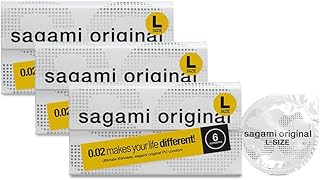 ساجامي واقي ذكري اصلي 002 L | رفيع للغاية | قوي للغاية | واقي ذكري من البولي يوريثان غير اللاتكس | المزيد من المتعة والشعور الطبيعي (عبوة من 18 قطعة)