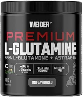 ويدر L- جلوتامين ممتاز 400 غرام بدون نكهة 99% من كيوا كواليت® L-Glutamine + AstraGin® لتحسين الامتصاص دعم حماية العضلات نمو المناعة قبل/بعد التمرين خالي المنشطات