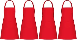 Jubatus 2 Pack Bib Aprons with 2 Pockets Cooking Chef Kitchen Women Men