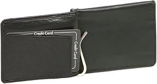 LEAS Dollar Clip Money Clip Money Clip Money Clip Thin Real Leather Black Special Edition, black, 11x8,5cm, dollar clip