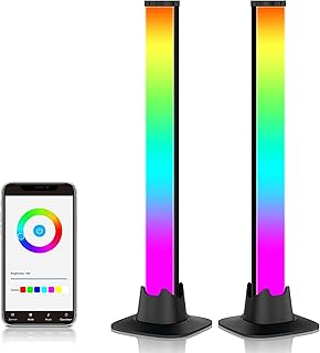 بادوم قضبان اضاءة LED ذكية شريط RGB متدفق اضواء الالعاب محيطة مع 20 وضع مشهد ووضع مزامنة الموسيقى ملون بلوتوث لاعداد والترفيه والكمبيوتر والتلفزيون وديكور الغرفة، 5.0 واط، متعدد الألوان