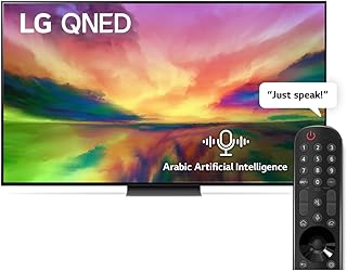 تلفزيون LED ذكي 65QNED816RA 65 بوصة كيو نيد 4 كيه الترا HD من LG، أسود