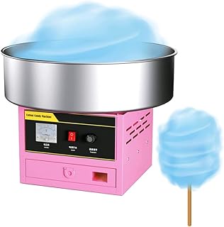 LZFhpfd Cotton Candy Machine, Fully Automatic Electric Colored Fancy Brushed Electric Heating Cotton Candy Making Machine For Commercial Stalls(Black-c)