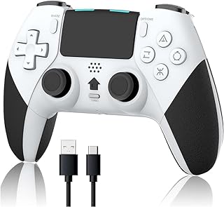 PS4 Controller Wireless Pro Compatible with PS4 PS4 PS4 Slim Console Gaming Remote USB C Cable Built-in 800mAh Rechargeable Battery Precise Joystick 6-Axis Gyro