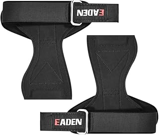 IEADEN Padded Weight Lifting Straps - Double Layer Suede Leather Padded, Heavy Duty Wrist Support for Pull Ups, Deadlift, Weightlifiting, Powerlifting - Gym Straps for Men and Women (Pair)