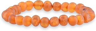 Genuine Amber Unpolished Baroque Bracelet - Natural Amber Jewelry - Baltic Sea Amber Beads Hand-Assembled in Europe