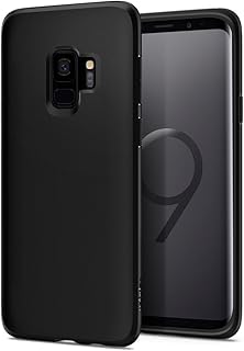 جالكسي اس 9 Galaxy S9 من سبيجن كفر رفيع ليكويد كريستال أسود مطفي حافظة بسيطة