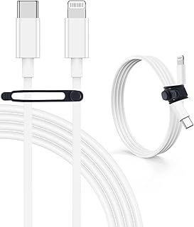 كيبل USB C الى لايتنينج بطول 3 اقدام لشاحن ابل ايفون شحن سريع من USB-C عبوتان - سلك جوال 14 13 12 برو ماكس