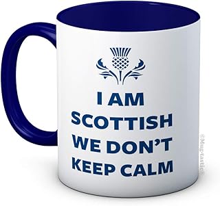 مج قهوة سيراميك مضحك بعبارة I Am Scottish We Don't Keep Calm