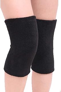 QUUPY 1 Pair Women Men Elastic Knee Brace Leg Knee Warmers Sleeve Winter Thermal Soft Knee Pad Support for Joint Pain Arthritis Pain Relief