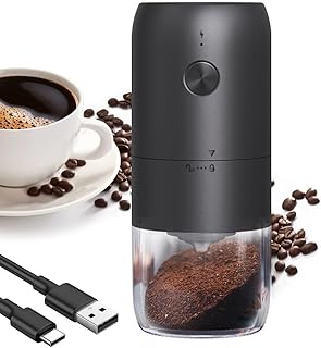 SEEDREAM Portable Electric Burr Coffee Grinder, Small Electric Rechargeable Mini Coffee Grinder with Multiple Grinding Settings