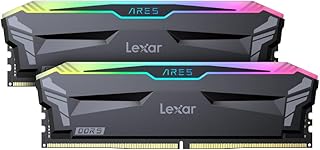 ليكسار ذاكرة 32GB (2x16GB) RGB DDR5 RAM 6000MT/s CL30 1.35 فولت - AMD اكسبو وانتل XMP 3.0، رمادي (LD5BU016G-R6000GDGA)