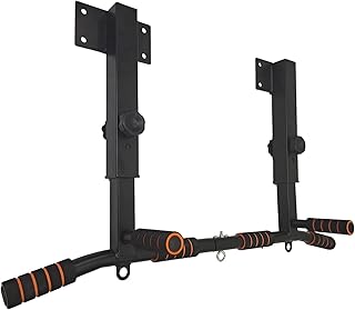 PLKO Wall Mount Pull Up Bar Wall Mounted Body Press Pull Up Bar Gym Chin-Up for Upper Body Workout