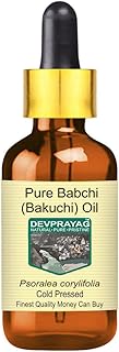 Devprayag Pure Babchi (Bakuchi) Oil (Psoralea corylifolia) with Glass Dropper Natural Therapeutic Grade Cold Pressed 100ml (3.38 oz)