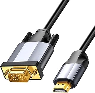 ميكنج تيك كيبل محول HDMI الى VGA 3 متر/10 قدم مطلي بالذهب 1080P رقمي انالوج فيديو للكمبيوتر المكتبي واللابتوب والكمبيوتر الشخصي والشاشة وجهاز العرض وتلفزيون HD