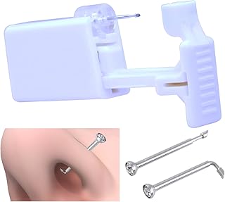 Firstomato Disposable Nose Piercing Gun Self Nose Piercing Kit Piercing Nose Rings Piercer Hypoallergenic Nose Stud