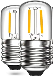 كلارلايت مصباح LED E27 2 واط 2700 كلفن، T28 180 لومن 2 واط بديل 20 واط، مصابيح LED E27 ضوء دافئ للاضواء الخيالية، شمعدان، مصباح ليلي، مصباح طاولة، غير قابل للتعتيم، عبوتان