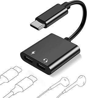 ليكلوك موزع USB C صوت مزدوج ومحول شاحن سريع 60 واط بي دي مناسب لسامسونج جالاكسي S23 S22 الترا/S21/S20/نوت 20/نوت 10/10+ الترا جوجل بكسل 7 6 برو/ 5/4 XL/3 XL/2 XL ايباد برو أسود