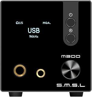 اس.ام.اس.ال مضخم صوت هاي فاي مطور M300SE من قطعتين من محول رقمي تناظري CS43131 MQA ومنفذ USB/بصري/محوري/بلوتوث DSD MQA XMOS مخرج XLR متوازن THD+N 0.00013% مع جهاز تحكم عن بعد