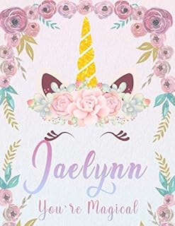 Jaelynn: Personalized Unicorn Sketchbook For Girls With Pink Name. Unicorn Sketch Book for Princesses. Perfect Magical Unicorn Gifts for Her as ... & Learn to Draw. (Jaelynn Unicorn Sketchbook)