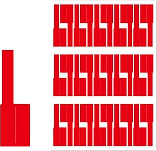 150 قطعة من ورق ملصقات الكابلات من النوع بي 3 ملصقات تصنيف كابلات الشبكة (احمر)