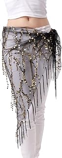 Belly Dance Hip Scarf Sequin Triangle Skirt