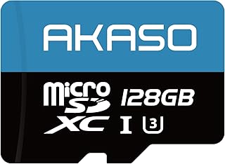 اكاسو بطاقة ذاكرة microSDXC U3 سعة 128GB - حتى 100 ميجابايت/ثانية، UHS-I C10، U3، FHD 4K UHD، بطاقة MicroSD