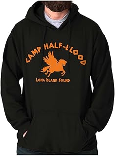 سويت شيرت بغطاء راس بتصميم عبارة Camp Half Blood الاسطورة اليونانية للنساء والرجال، ياقة عالية جدًا