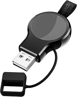 ال في فان شاحن لساعة ابل لاسلكي محمول بمنفذ USB للشحن السريع سيارة مغناطيسي للسفر سلسلة 9 8 7 6 5 4 3 2 1 اس اي الترا اسود