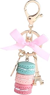 Hilitand 1 x Key Fob Colourful Cute Alloy Macaron Eiffel Tower Key Ring Accessory for Car Decoration or Bag Pendant