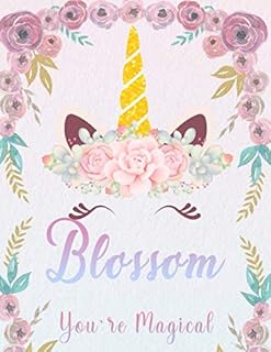 Blossom: Personalized Unicorn Sketchbook For Girls With Pink Name. Unicorn Sketch Book for Princesses. Perfect Magical Unicorn Gifts for Her as ... & Learn to Draw. (Blossom Unicorn Sketchbook)