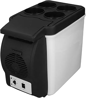 Mini Fridge 6L 12V Car Fridge with Cooler and Heater, Portable Freezer for Car, Caravan, Truck, Boat, Van, Travel