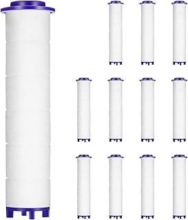 خرطوشة فلتر من القطن والبولي بروبيلين من فورتيكس 3.7 انش، مجموعة من 12 خرطوشة فلتر بديلة لمروحة قابلة للفصل لمجموعات نفاثة الدش المائية