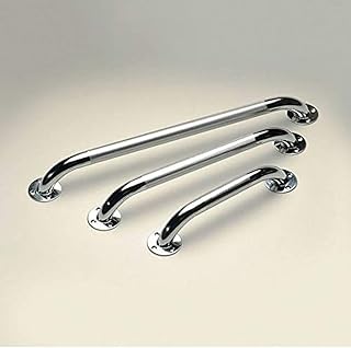 Homecraft Chrome-Plated Steel Grab Bar, Safety Rail and Mobility Aid for Bathroom for Elderly, Disabled and Handicapped Users, Indoor and Outdoor Attachment, 24 "