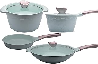 Pots, Nonstick Cookware Pots and Pans Set, 4 Piece, Cookipot Set Combination Non-Stick Four-Piece Wok Full Set,