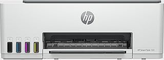 HP طابعة سمارت تانك 580 لاسلكية الكل في واحد طباعة مسح ضوئي نسخ حتى 18000 صفحة سوداء او 6000 ملونة - ابيض [1F3Y2A] من اتش بي حقن للحبر.