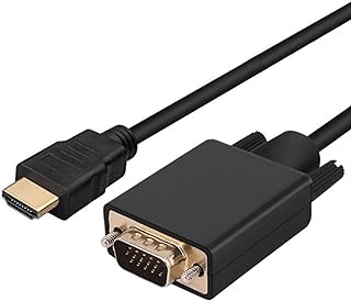 كيبل HDMI الى VGA من ويسفنلي 1080P ذكر M/M سلك محول فيديو متوافق مع جهاز كمبيوتر مكتبي واللابتوب ودي في دي 15 دبوس D-SUB HDTV بروجكتور 6 قدم