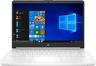 HP أجهزة الكمبيوتر المحمول إنتل سيليرون N4020 4GB DDR4 SDRAM 64GB eMMC 14 بوصة HD LED العرض مايكروسوفت 365 1 سنة اشتراك (الابيض)