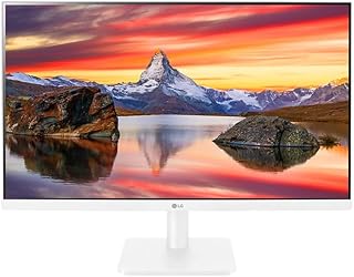 LG شاشة 27MP400 W 27 انش FHD (1920 × 1080) IPS مع تصميم ثلاثي الجوانب بدون حواف تقريبا، AMD فري سينك وتحكم على الشاشة ابيض، LCD , 1