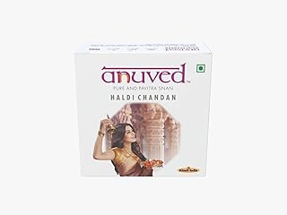 Anuved Haldi Chandan Soap | Pack Of 3 | 125g Each | Turmeric & Sandalwood Soap for Acne, Dark Spots & Skin Brightening | Enriched with Rishikesh Gangajal | Natural Moisturizer & Antioxidant Soap