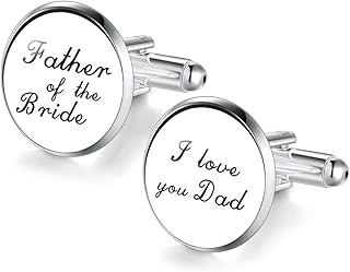 JIAYIQI Cufflinks for Dad Sweet Words Cufflinks for Men