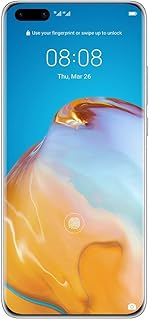 جوال هواوي P40 Pro شريحة الكترونية 5G بذاكرة 256GB RAM 8GB وكاميرا لايكا الترا فيجن 50MP، عدسة تيلي فوتو 12MP وبطارية 4200mAh ، سوبر تشارج 40 واط شاشة 6.58 انش - فضي، 256GB، واحدة، بي برو 256 جيجابايت