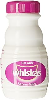 WHISKAS Gourmet Milk Bottles for Cats and Kittens - With Vitamins and Calcium - Pack of 5 (3 x 200ml)