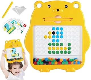 Toy Box Magnetic Drawing Board, Large Doodle Board with Magnetic Pen and Beads For Kids, Magnetic Dot Art, Montessori Educational Preschool Toy