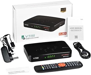 جهاز استقبال تلفزيون V7 برو DVB-S/S2/S2X+T/T2 ذاكرة فك تشفير التلفزيون 1G بت RAM يدعم H.265 البرتيس/تيفوسات/بي بي سي ساتباك