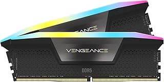 كورسير ذاكرة RAM DDR5 RGB سعة 96GB (2x48GB) 6800MHz CL40 انتل XMP iCUE من فينجيانس - اسود (CMH96GX5M2B6800C40)