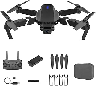 طائرة درون صغيرة E88 برو بكاميرا 4K قابلة للطي لبث الفيديو المباشر، طائرة رباعية المراوح مع بطارية واحدة للمبتدئين، هدايا العاب الاطفال