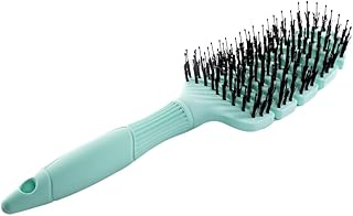 HERCULES SÄGEMANN - Flexy Shape Brush (Wide) | Hair Brush for Extra Gentle Detangling Hairbrush with Ergonomic Handle with Vegan Bristles and Nylon Pins for Healthy Hair | Colour: Mint