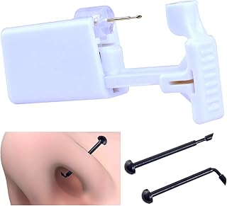 Disposable Nose Piercing Gun Self Nose Piercing Kit Piercing Nose Rings Piercer Hypoallergenic Nose Stud