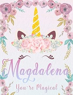 Magdalena: Personalized Unicorn Sketchbook For Girls With Pink Name. Unicorn Sketch Book for Princesses. Perfect Magical Unicorn Gifts for Her as ... Learn to Draw. (Magdalena Unicorn Sketchbook)